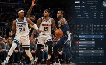 timberwolves vs denver nuggets match player stat