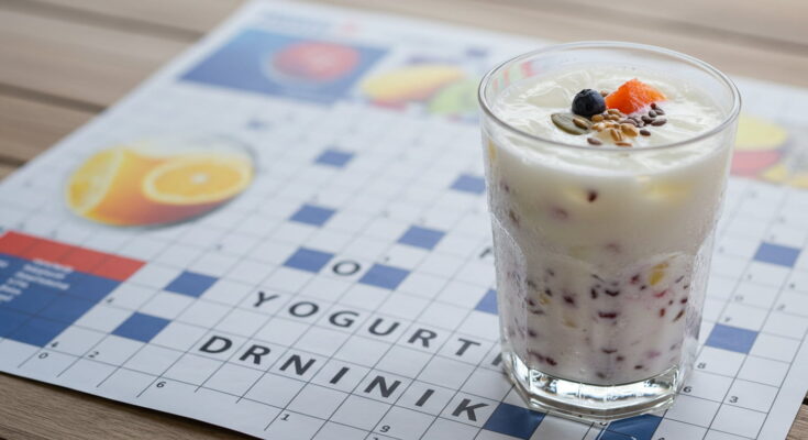 cold yogurt drink crossword